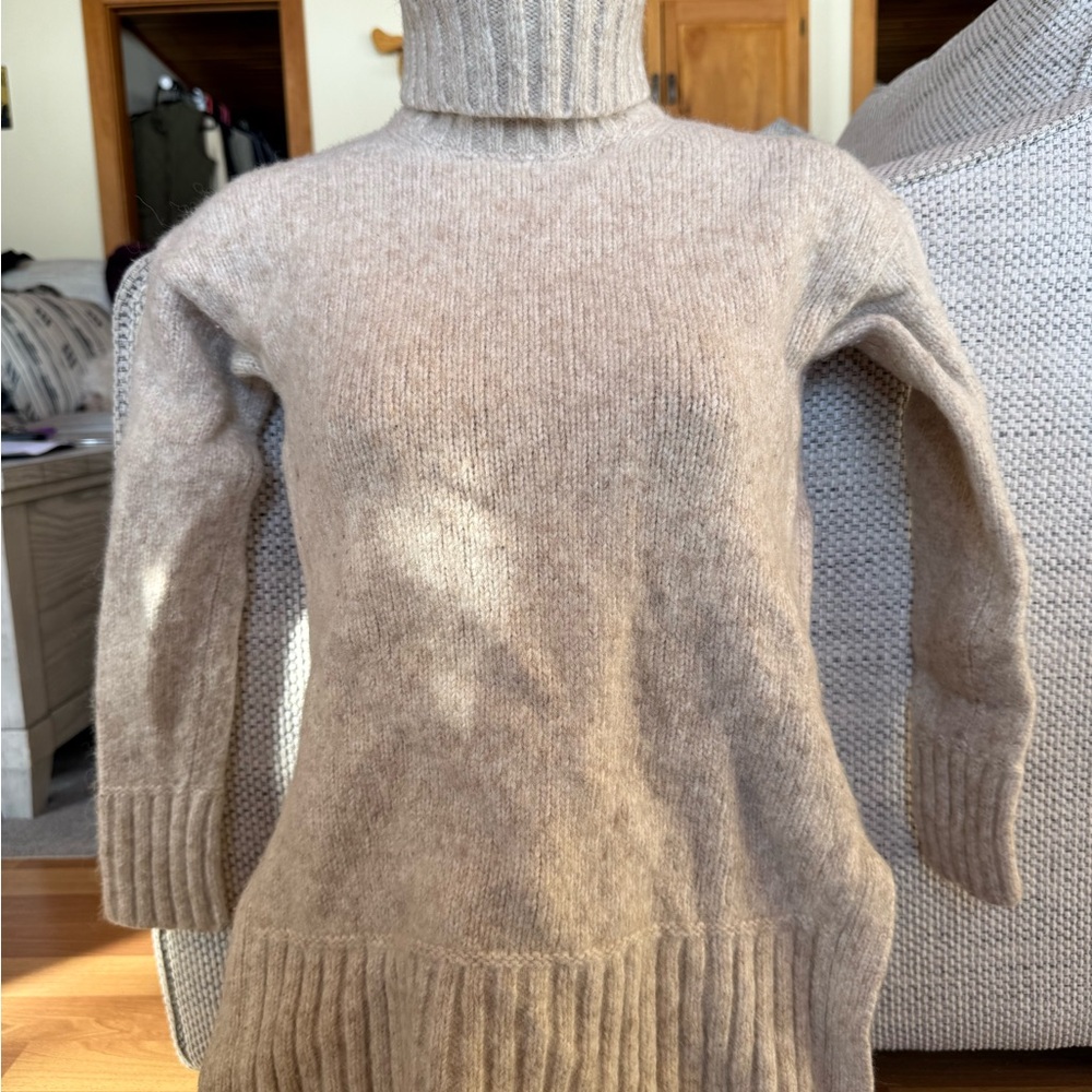 EVERLANE Heather Ivory The Cloud High Turtleneck